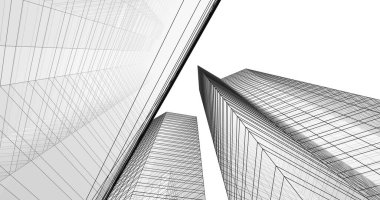 soyut mimari duvar kağıdı tasarımı, dijital konsept arkaplan