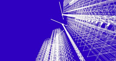 soyut mimari duvar kağıdı tasarımı, dijital konsept arkaplan