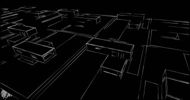 soyut mimari duvar kağıdı tasarımı, dijital konsept arkaplan