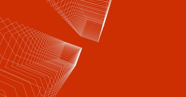 Mimari sanat konseptinde soyut çizgiler, minimum geometrik şekiller. 