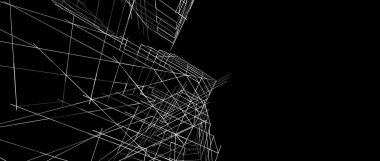 soyut mimari duvar kağıdı tasarımı, dijital konsept arkaplan