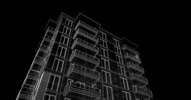 soyut mimari duvar kağıdı tasarımı, dijital konsept arkaplan