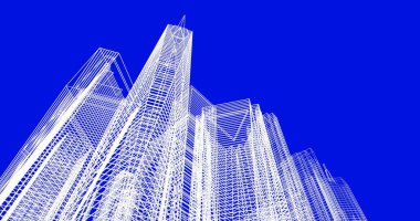 soyut mimari duvar kağıdı tasarımı, dijital konsept arkaplan