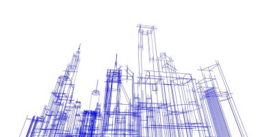 soyut mimari duvar kağıdı tasarımı, dijital konsept arkaplan