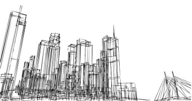 minimal geometrik şekiller, mimari çizgiler