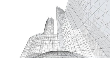 soyut mimari duvar kağıdı tasarımı, dijital konsept arkaplan