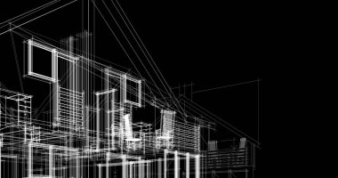 minimal geometrik şekiller, mimari çizgiler