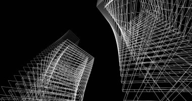 soyut mimari duvar kağıdı tasarımı, dijital konsept arkaplan