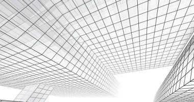 soyut mimari duvar kağıdı tasarımı, dijital konsept arkaplan