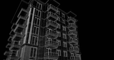 soyut mimari duvar kağıdı tasarımı, dijital konsept arkaplan