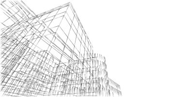 soyut mimari duvar kağıdı tasarımı, dijital konsept arkaplan