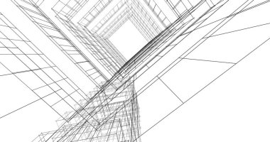 soyut mimari duvar kağıdı tasarımı, dijital konsept arkaplan