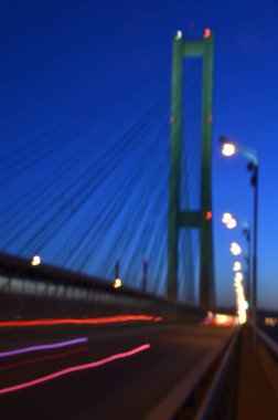 Bulanık soyut ışıklar gece şehrin arka planı