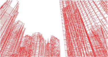 soyut mimari duvar kağıdı tasarımı, dijital konsept arkaplan
