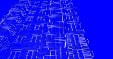 soyut mimari duvar kağıdı tasarımı, dijital konsept arkaplan