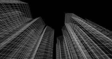 soyut mimari duvar kağıdı tasarımı, dijital konsept arkaplan