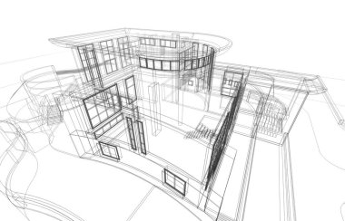 soyut mimari duvar kağıdı tasarımı, dijital konsept arkaplan