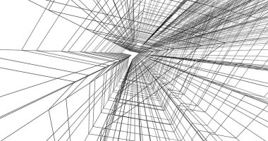 soyut mimari duvar kağıdı tasarımı, dijital konsept arkaplan