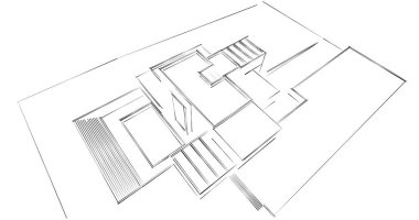 soyut mimari duvar kağıdı tasarımı, dijital konsept arkaplan