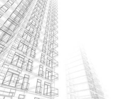 soyut mimari duvar kağıdı tasarımı, dijital konsept arkaplan