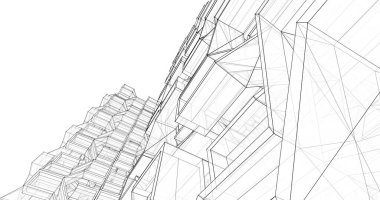 soyut mimari duvar kağıdı tasarımı, dijital konsept arkaplan