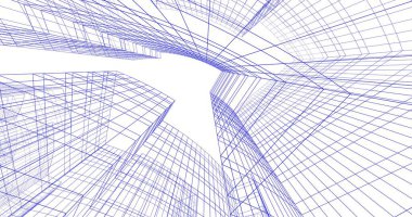 soyut mimari duvar kağıdı tasarımı, dijital konsept arkaplan