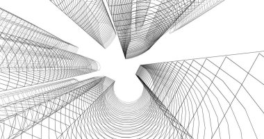 soyut mimari duvar kağıdı tasarımı, dijital konsept arkaplan