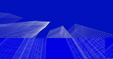 soyut mimari duvar kağıdı tasarımı, dijital konsept arkaplan