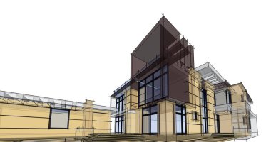 soyut mimari duvar kağıdı tasarımı, dijital konsept arkaplan