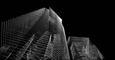 soyut mimari duvar kağıdı tasarımı, dijital konsept arkaplan