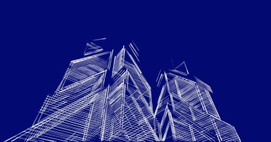 eskiz sanatı, geometrik mimari binalar tasarımı