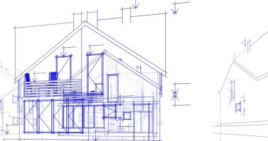 soyut mimari duvar kağıdı tasarımı, dijital konsept arkaplan