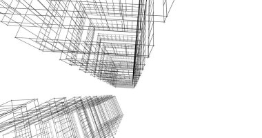 soyut mimari duvar kağıdı tasarımı, dijital konsept arkaplan