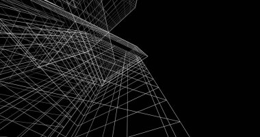 soyut mimari duvar kağıdı tasarımı, dijital konsept arkaplan