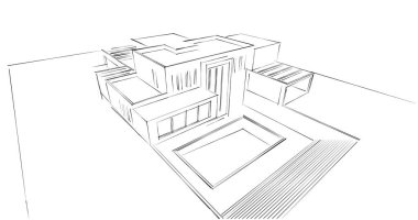 soyut mimari duvar kağıdı tasarımı, dijital konsept arkaplan