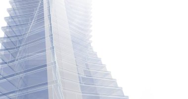 Mimari sanat konseptinde soyut çizgiler, minimum geometrik şekiller. 