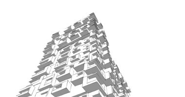 soyut mimari duvar kağıdı tasarımı, dijital konsept arkaplan