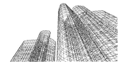 soyut mimari duvar kağıdı tasarımı, dijital konsept arkaplan