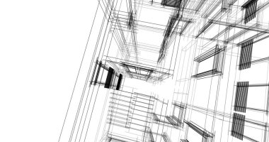 soyut mimari duvar kağıdı tasarımı, dijital konsept arkaplan