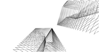soyut mimari duvar kağıdı tasarımı, dijital konsept arkaplan