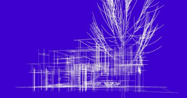 soyut mimari duvar kağıdı tasarımı, dijital konsept arkaplan