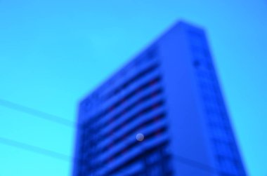 Bulanık şehir. Renkli soyut arkaplan