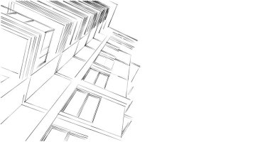 soyut mimari duvar kağıdı tasarımı, dijital konsept arkaplan