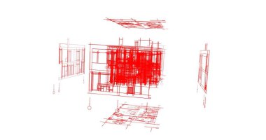 soyut mimari duvar kağıdı tasarımı, dijital konsept arkaplan