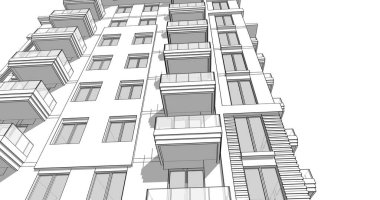 soyut mimari duvar kağıdı tasarımı, dijital konsept arkaplan