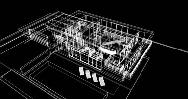 soyut mimari duvar kağıdı tasarımı, dijital konsept arkaplan