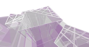 soyut mimari duvar kağıdı tasarımı, dijital konsept arkaplan