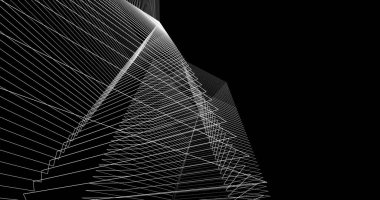 soyut mimari duvar kağıdı tasarımı, dijital konsept arkaplan