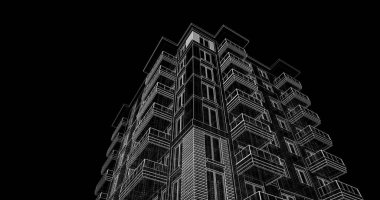 soyut mimari duvar kağıdı tasarımı, dijital konsept arkaplan