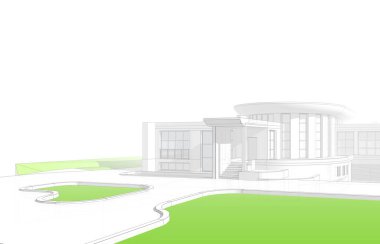 soyut mimari duvar kağıdı tasarımı, dijital konsept arkaplan